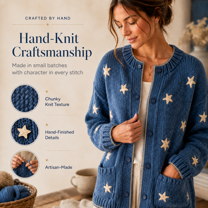✨Handmade yarn star-shaped cardigan