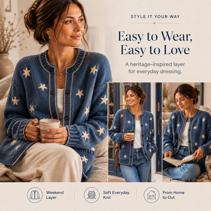 ✨Handmade yarn star-shaped cardigan
