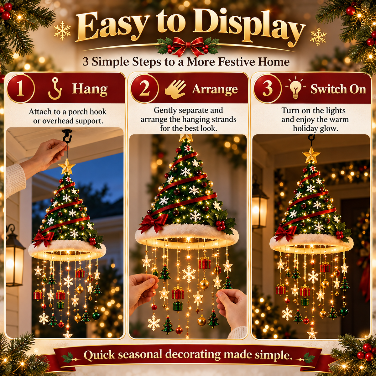 ✨Lighted Christmas Hat Hanging Chime