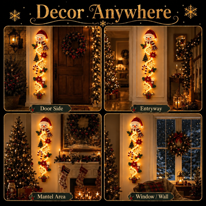 🔥🎄Glowing Christmas Door Hanger | 6 Festive Lighted Designs with Warm Glow
