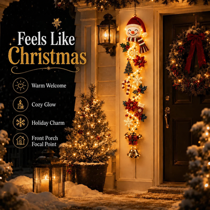 🔥🎄Glowing Christmas Door Hanger | 6 Festive Lighted Designs with Warm Glow