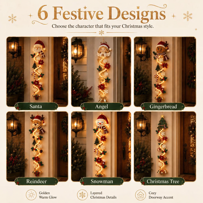 🔥🎄Glowing Christmas Door Hanger | 6 Festive Lighted Designs with Warm Glow