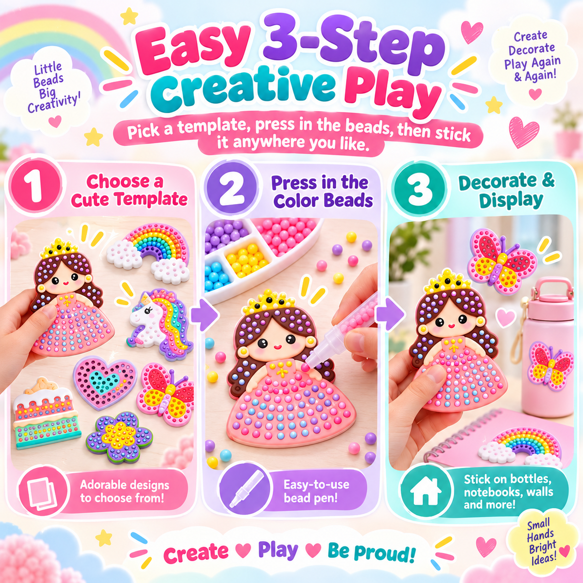 ✨Diy Beads' Pen Art Kit🔥Suitable for Ages 6+