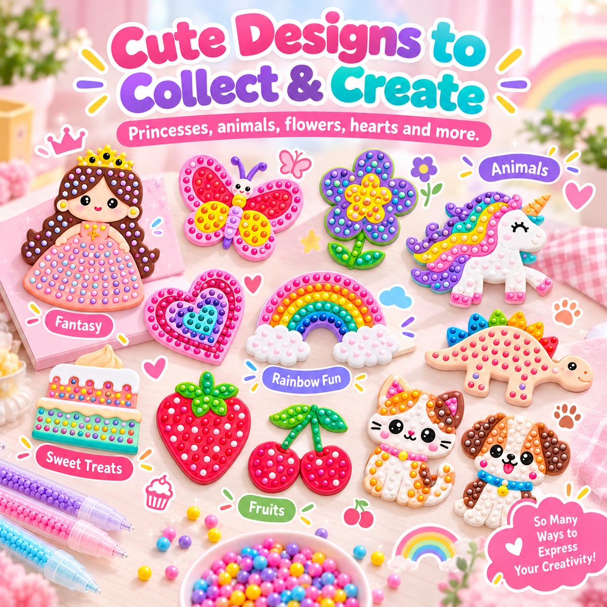 ✨Diy Beads' Pen Art Kit🔥Suitable for Ages 6+