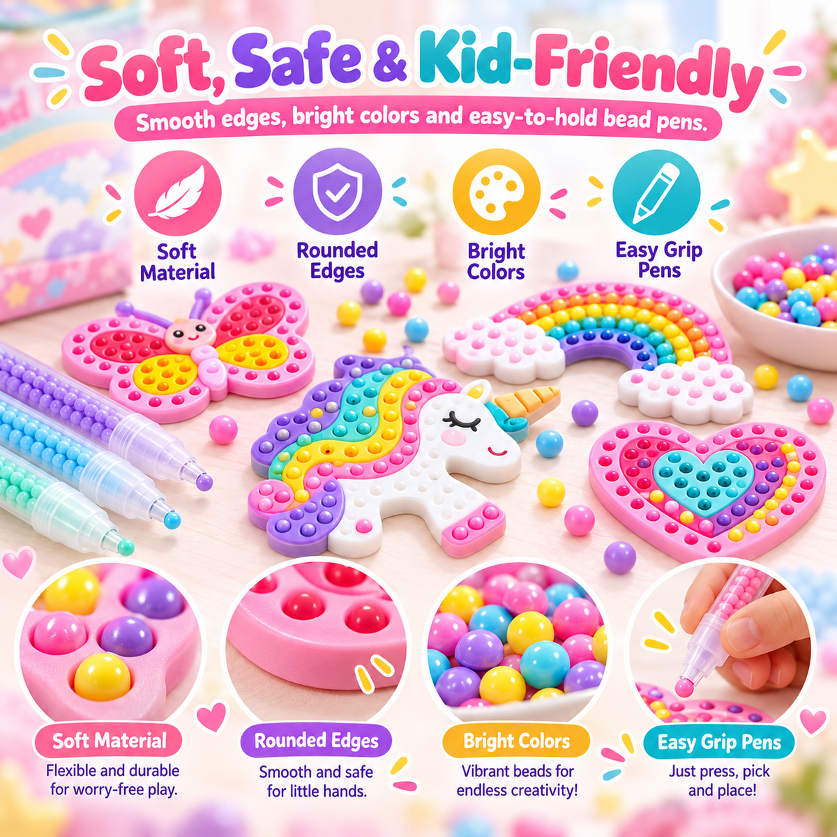✨Diy Beads' Pen Art Kit🔥Suitable for Ages 6+