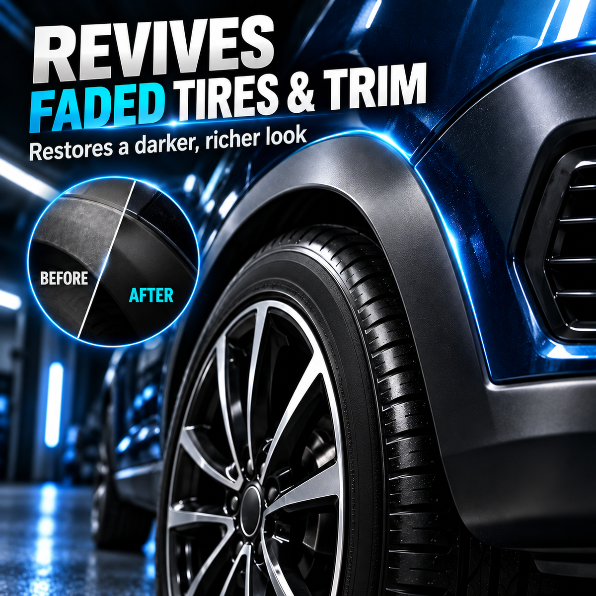 🔥Car Plastic Trim Restorer Spray for Faded Surfaces
