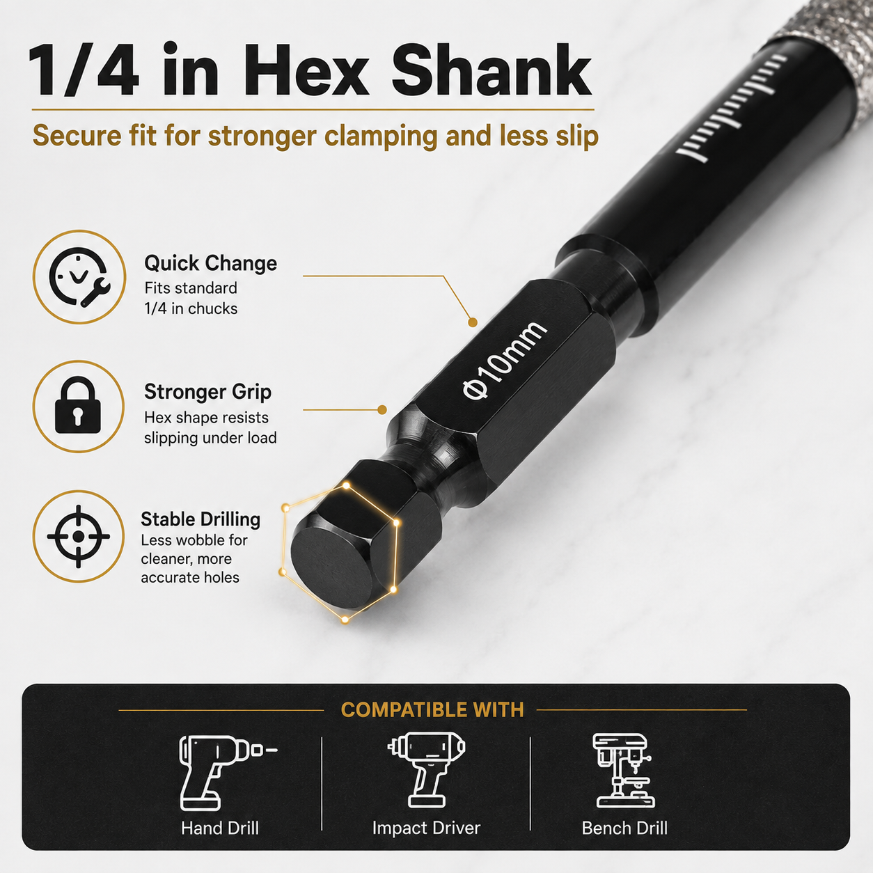 ✨6 Pcs Dry Diamond Drill Bit Set🛠️