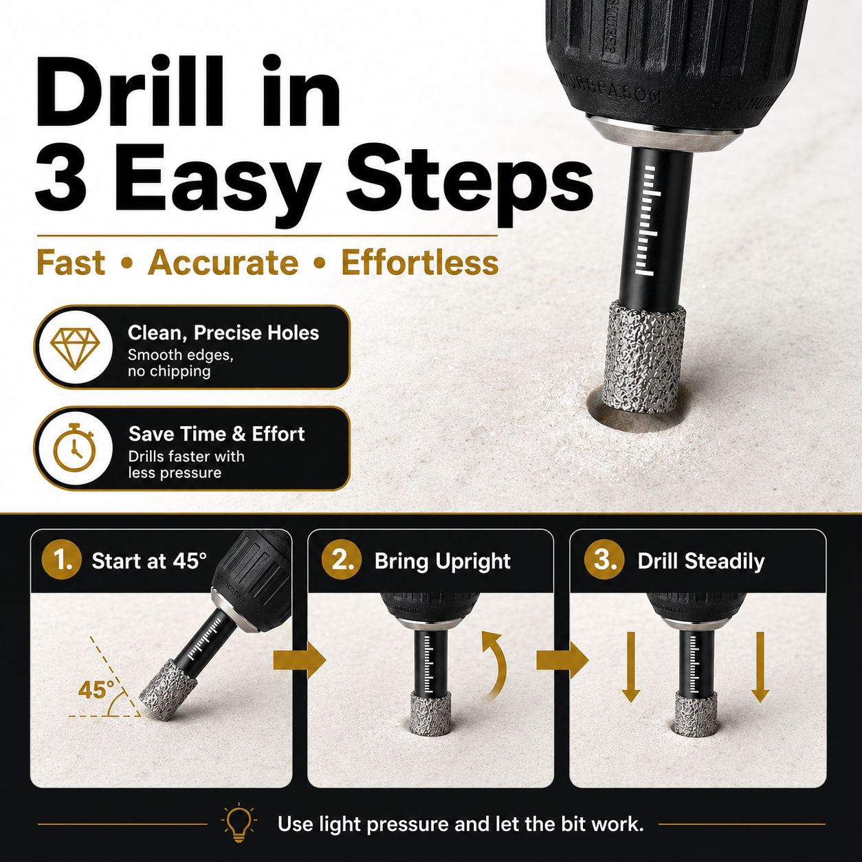 ✨6 Pcs Dry Diamond Drill Bit Set🛠️