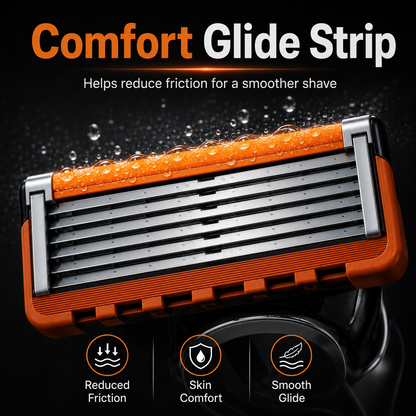 ✨Men's Razor Blade Replacement, 24 Pcs Razor Blade & 1 Count Handle