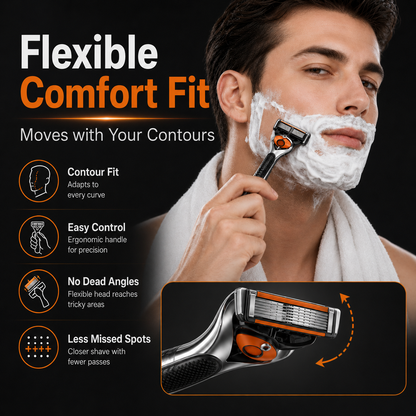 ✨Men's Razor Blade Replacement, 24 Pcs Razor Blade & 1 Count Handle