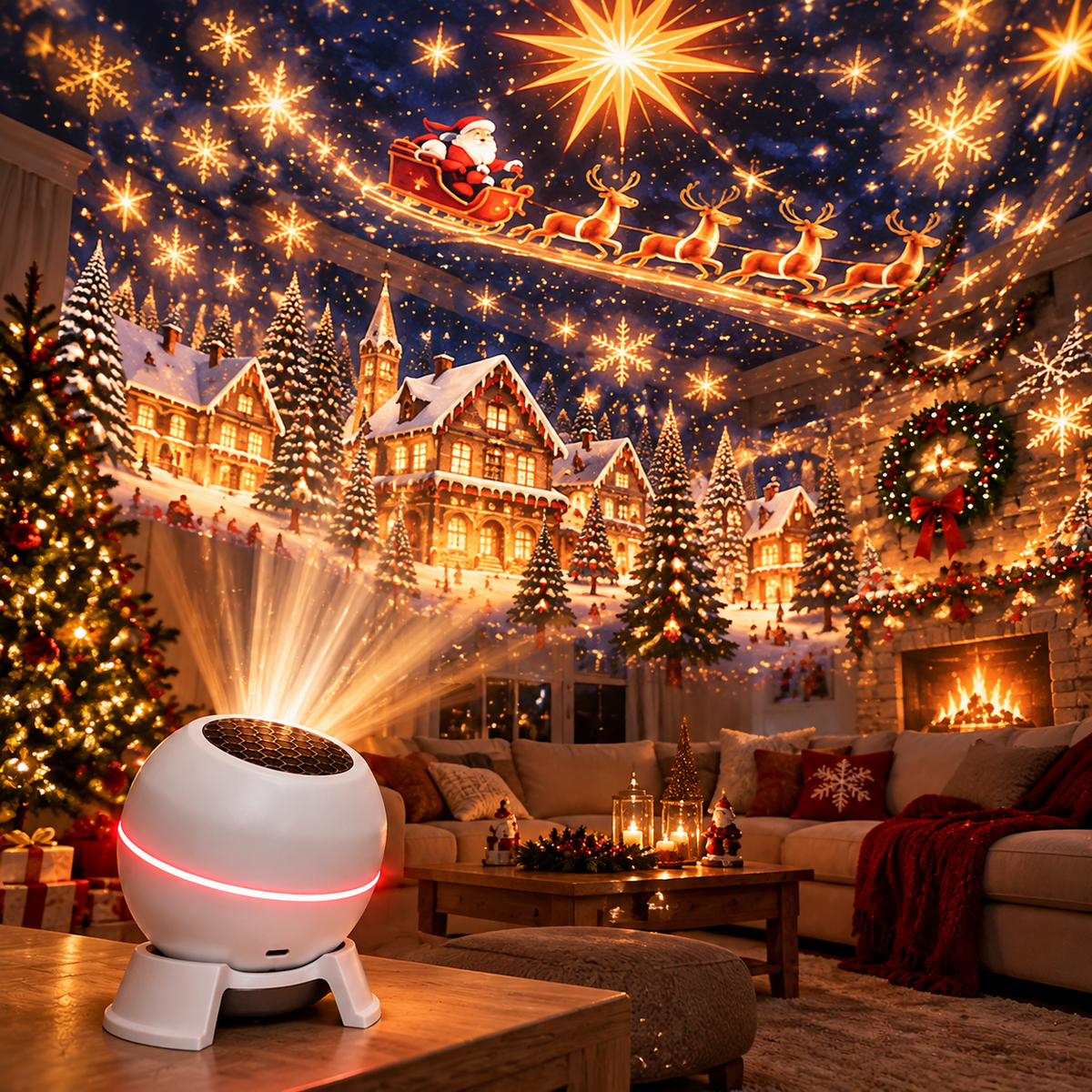 🎄 Turn Any Room Into a Christmas Wonderland – Holiday Projection Night Light