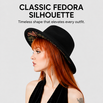 ✨Mystical Embroidered Wide Brim Fedora