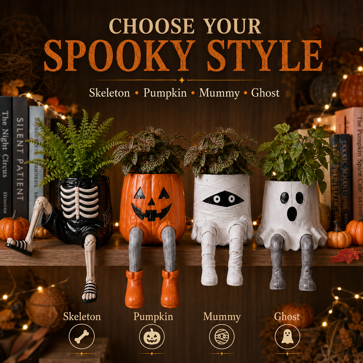 ✨Handmade Halloween Dangling Leg Planters🎃