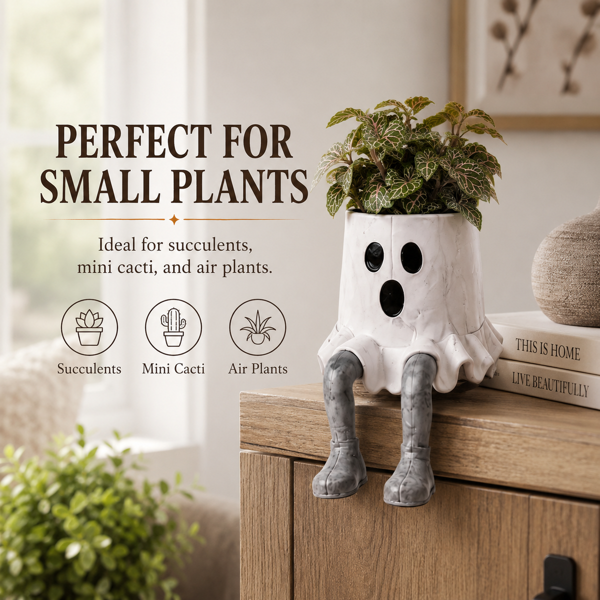 ✨Handmade Halloween Dangling Leg Planters🎃
