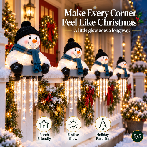 🔥50K+ SOLD!☃️WinterGlow Snowman Icicle Light Decor