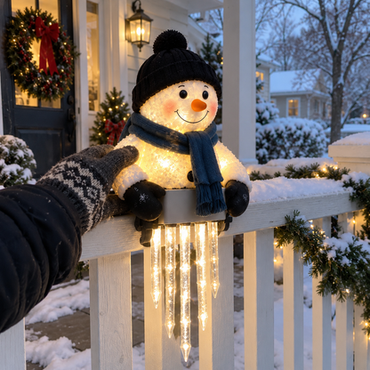🔥50K+ SOLD!☃️WinterGlow Snowman Icicle Light Decor