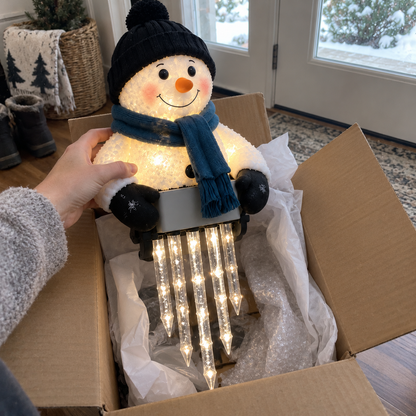 🔥50K+ SOLD!☃️WinterGlow Snowman Icicle Light Decor