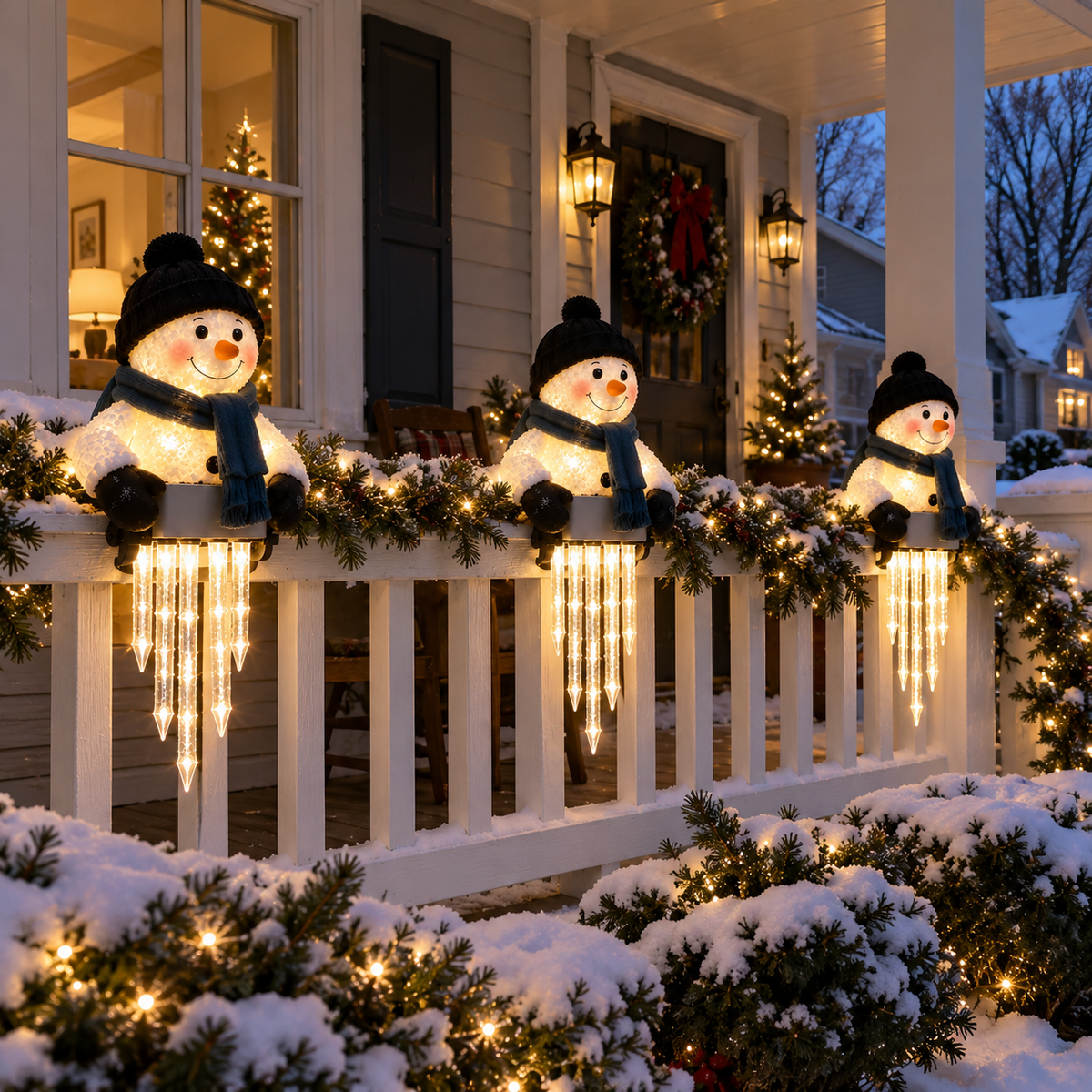 🔥50K+ SOLD!☃️WinterGlow Snowman Icicle Light Decor