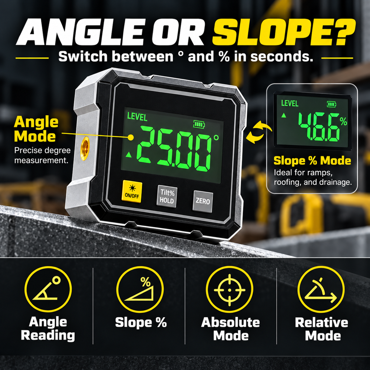 ✨Laser digital tilt meter🛠️