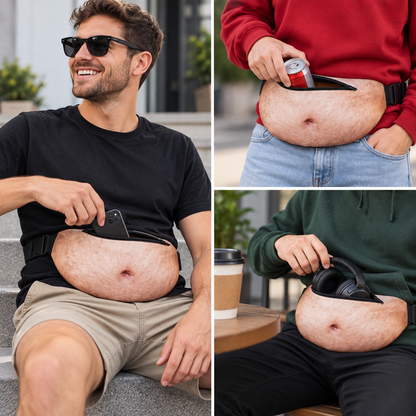 🔥Funny Belly Bag – Realistic Big Belly Novelty Waist Bag