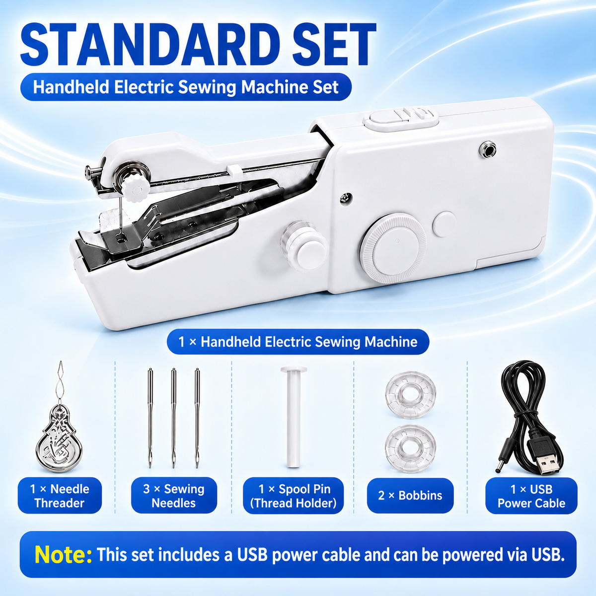 🔥🧵Mini Electric Sewing Machine – Lightweight, Portable & Easy to Use!