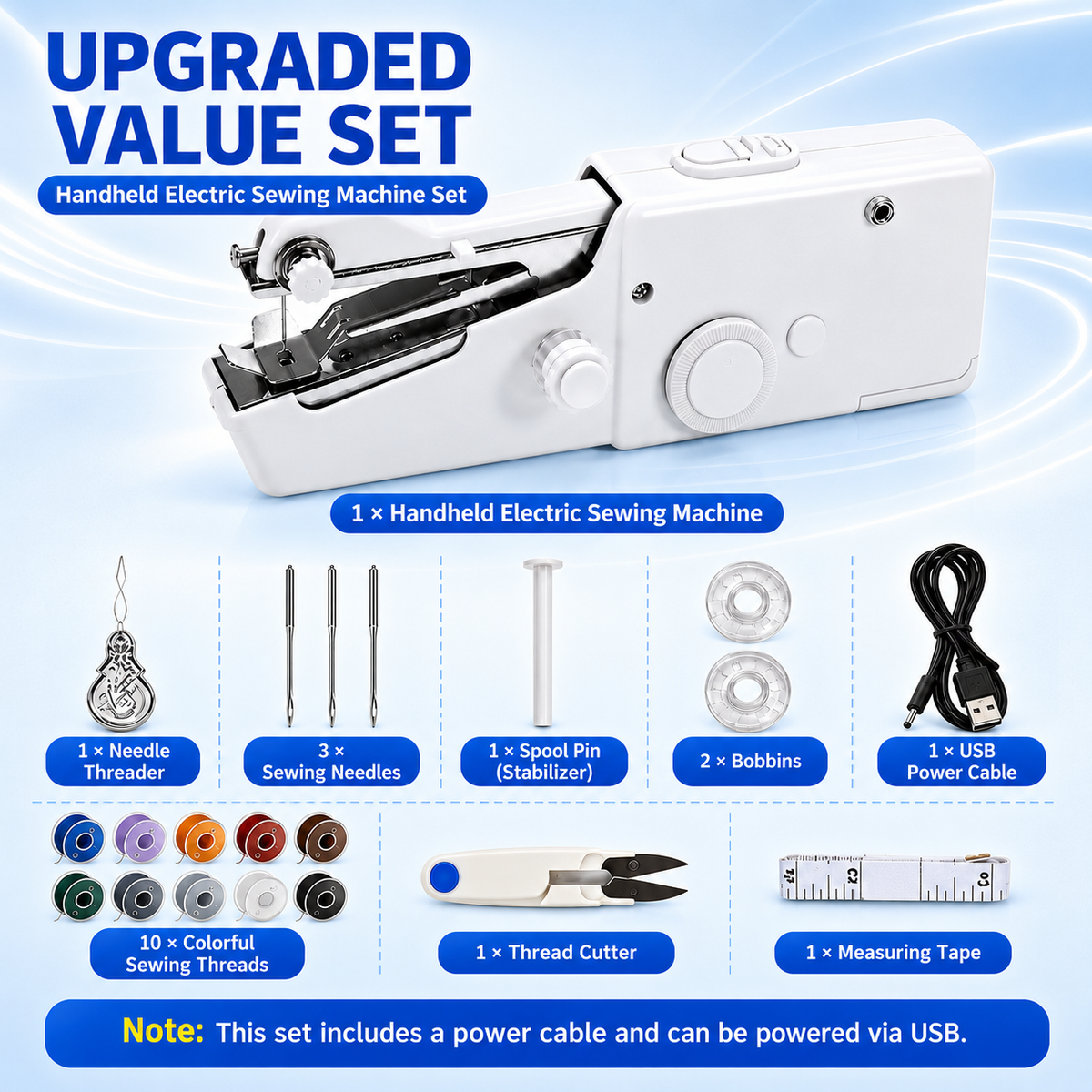 🔥🧵Mini Electric Sewing Machine – Lightweight, Portable & Easy to Use!
