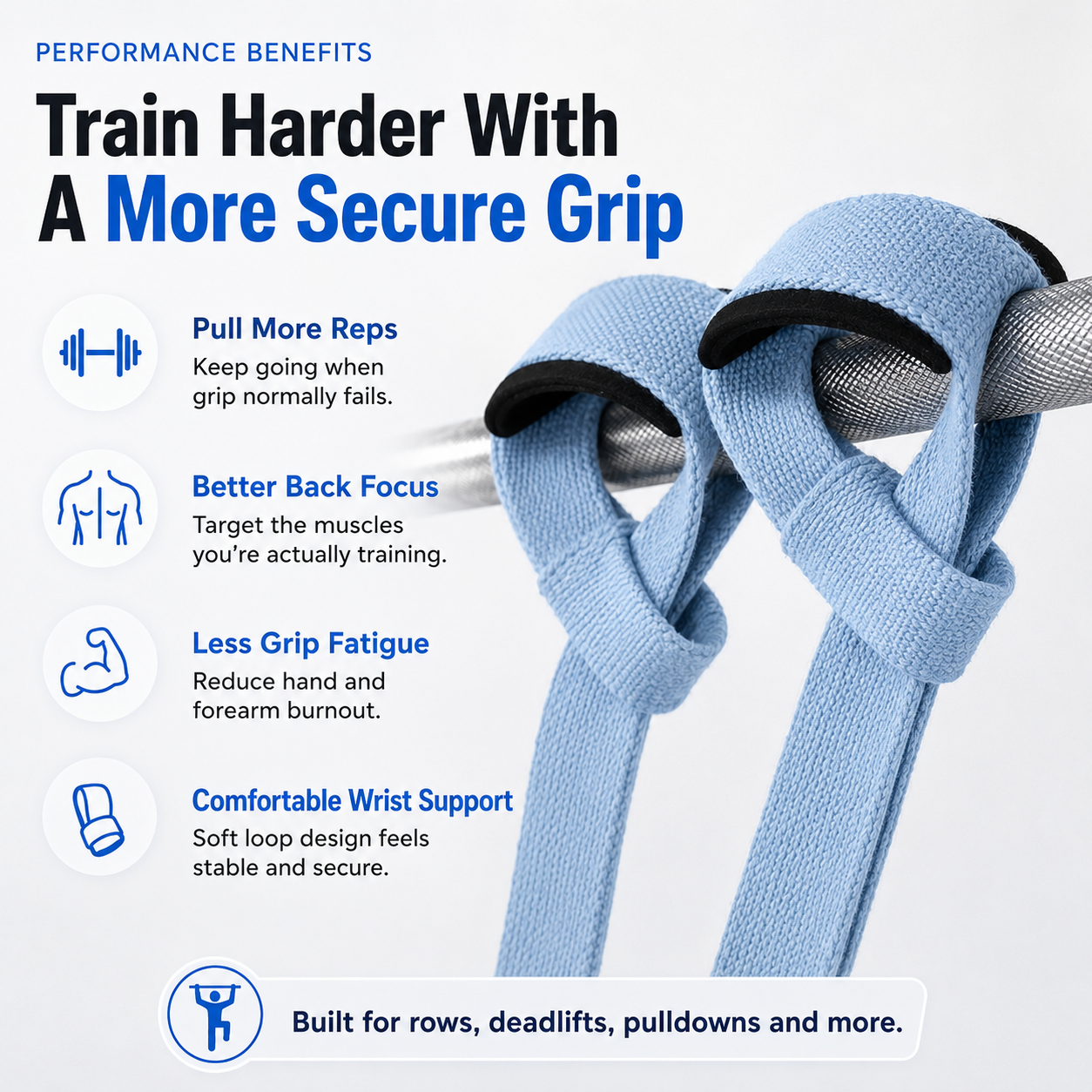 ✨Auto-Wrap Lifting Straps – Secure Grip Support for Pull Day