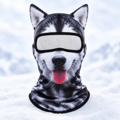 🔥3D Cat Ski Mask with Ears – Funny Windproof Balaclava for Skiing & Festivals