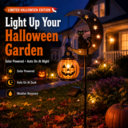 ✨ Halloween Early Bird Sale | 49% OFF Pumpkin Moon Garden Stake Light🎃
