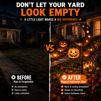 ✨ Halloween Early Bird Sale | 49% OFF Pumpkin Moon Garden Stake Light🎃