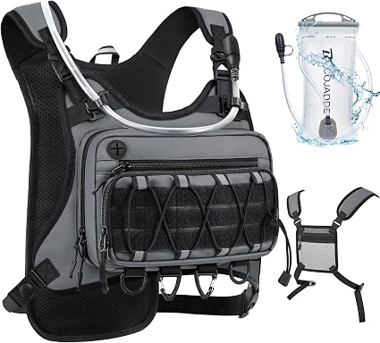 ✨Men’s 2L Tactical Hydration Running Vest – Lightweight Adjustable Chest Pack💧