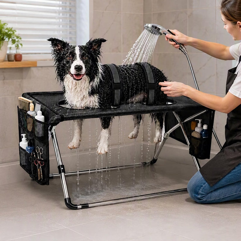 ❤️2-in-1 Foldable Pet Grooming Station with Stand