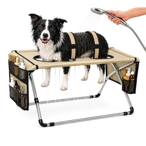 ❤️2-in-1 Foldable Pet Grooming Station with Stand