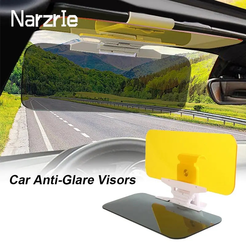 ❤️2-in-1 HD Anti-Glare Car Sun Visor – Day & Night Driving
