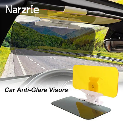 ❤️2-in-1 HD Anti-Glare Car Sun Visor – Day & Night Driving