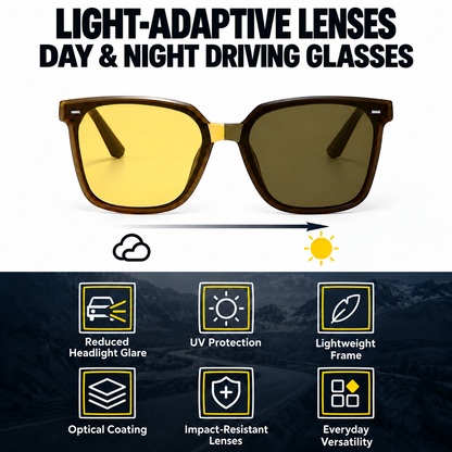 ❤️Light-Adaptive Day & Night Driving Glasses