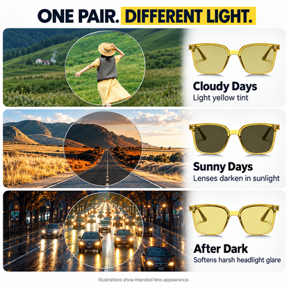 ❤️Light-Adaptive Day & Night Driving Glasses