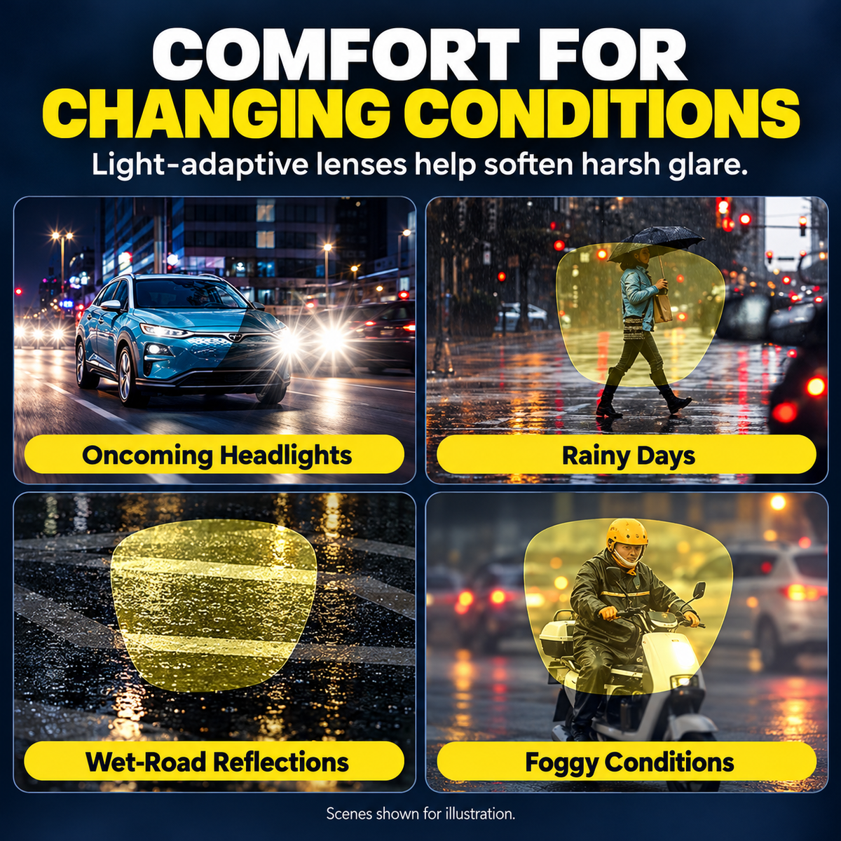 ❤️Light-Adaptive Day & Night Driving Glasses