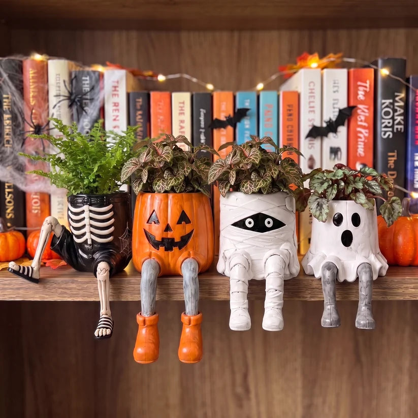 ✨Handmade Halloween Dangling Leg Planters🎃