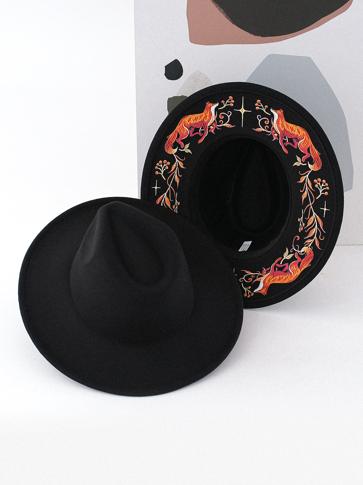 ✨Mystical Embroidered Wide Brim Fedora