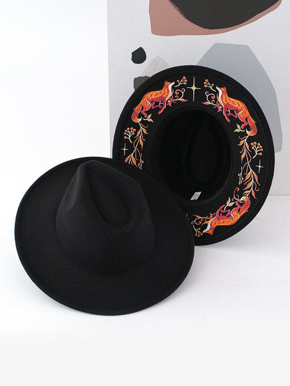 ✨Mystical Embroidered Wide Brim Fedora