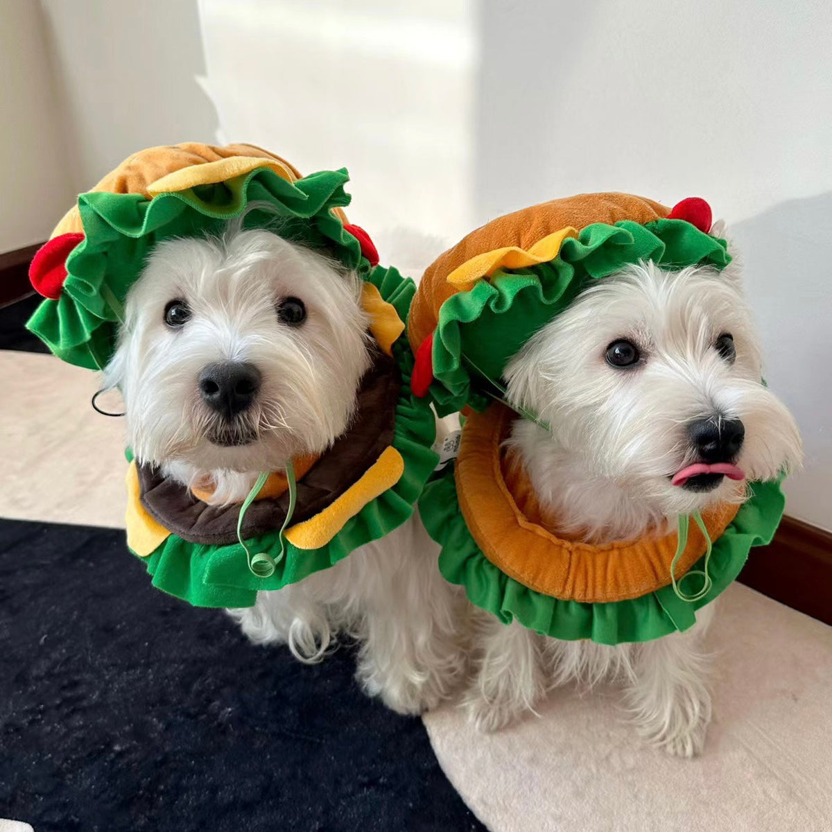 Pet Burger Plush Hat for Cats and Dogs - Lil Wild Pets
