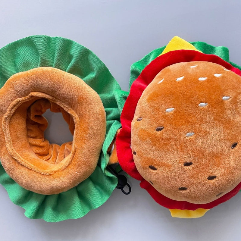 Pet Burger Plush Hat for Cats and Dogs - Lil Wild Pets
