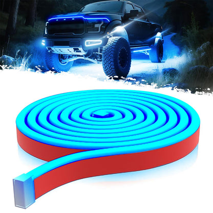 🔥71” High Brightness Automotive Hood Gap LED Strip - 12V-Ice Blue eclipse led lights