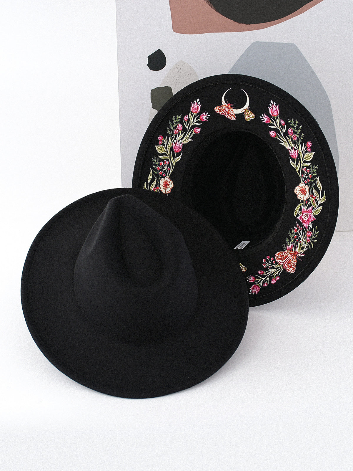 ✨Mystical Embroidered Wide Brim Fedora
