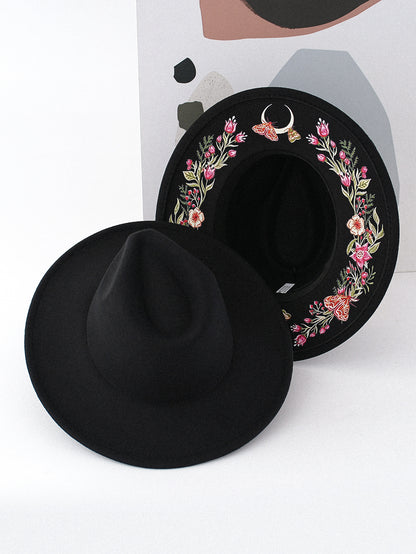 ✨Mystical Embroidered Wide Brim Fedora