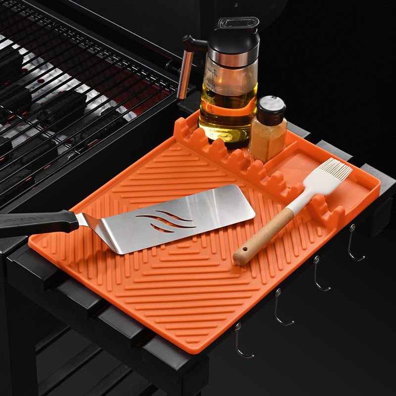 ✨🌞Summer Sale 49% OFF🍖Silicone BBQ Side Shelf Mat — Keep Tools Clean & Close
