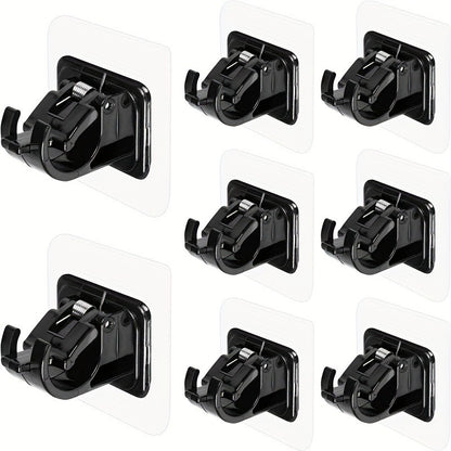 ✨8PCS Curtain Rod Brackets with Clips – Transparent Drapery Hooks 🚪