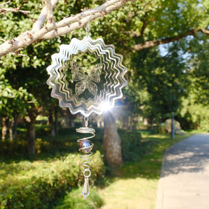 🔥🌿 Mandala Rotating Peacock Wind Chime