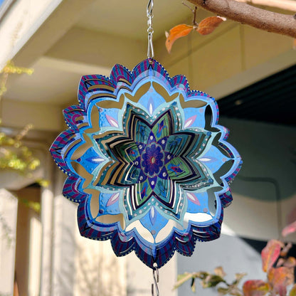 🔥🌿 Mandala Rotating Peacock Wind Chime